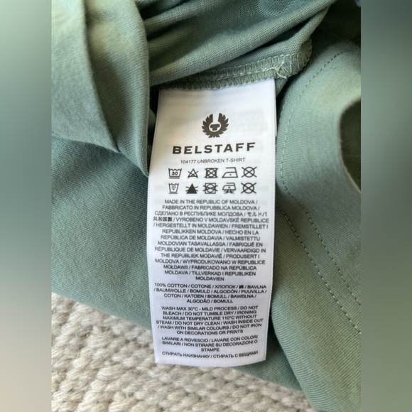 NWT BELSTAFF SIGNATURE T-SHIRT Mineral Green sz M - Picture 7 of 10